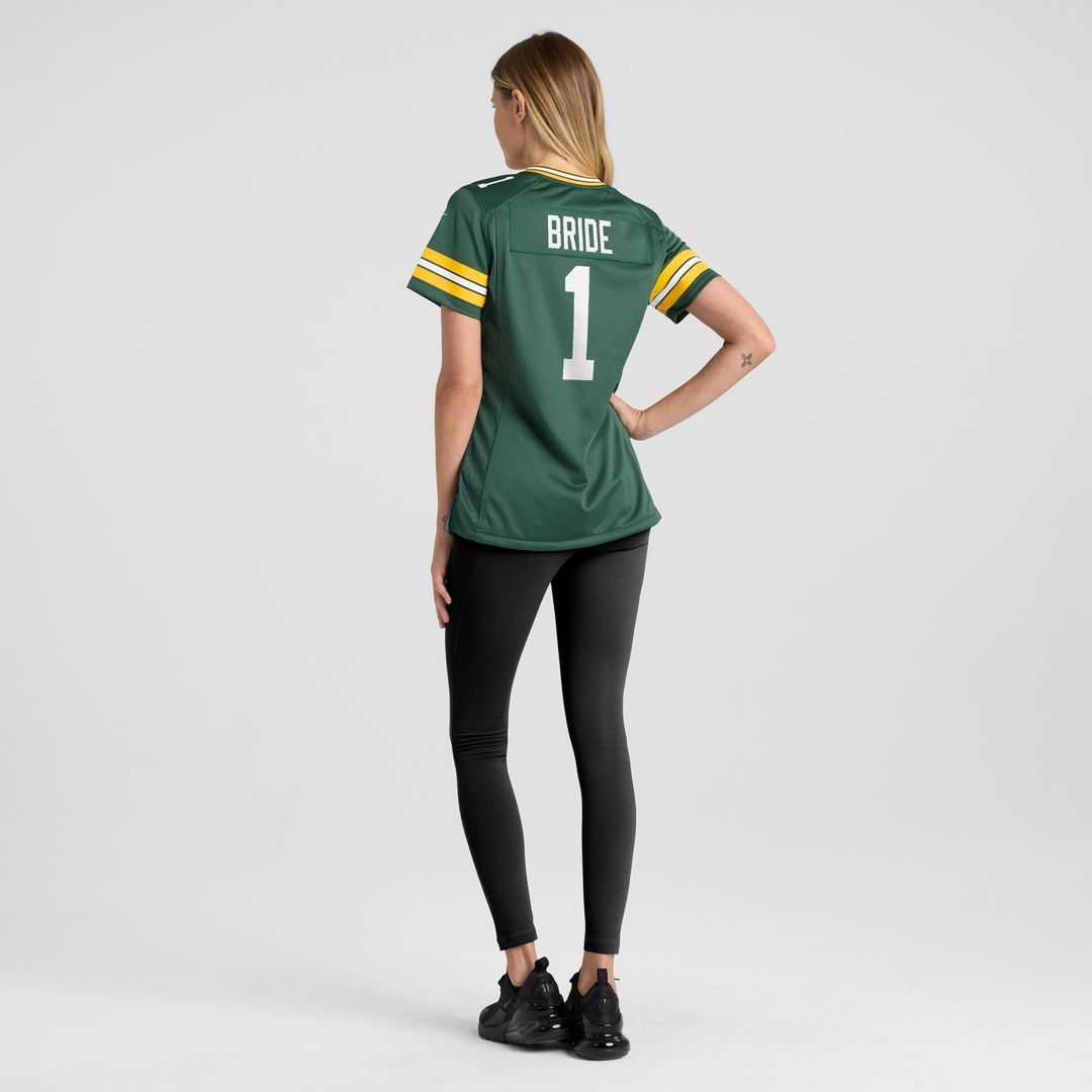Number 1 Bride Green Bay Packers Women's Game Jersey - Green