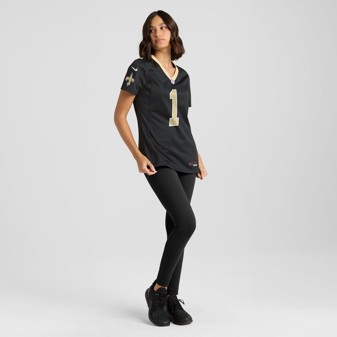 Number 1 Bride New Orleans Saints Women's Game Jersey - Black