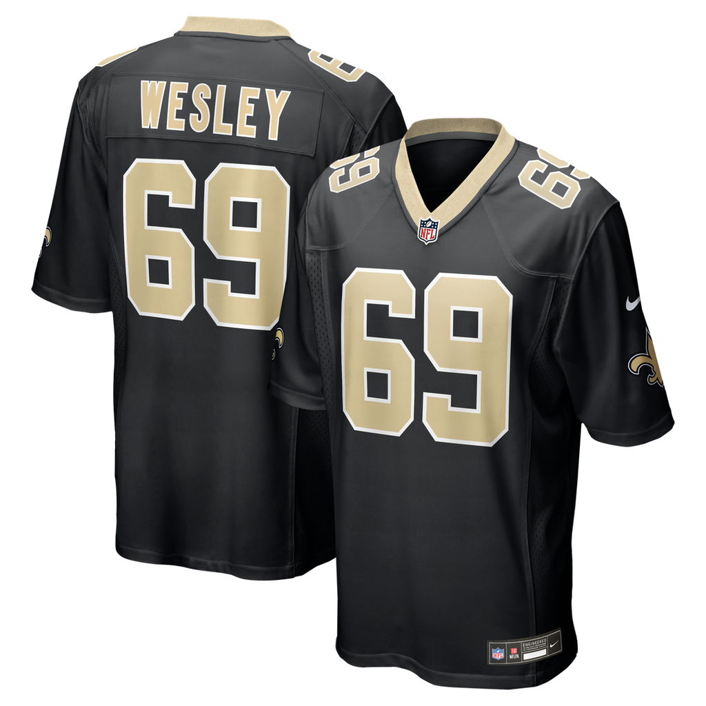 Barry Wesley New Orleans Saints Team Game Jersey - Black