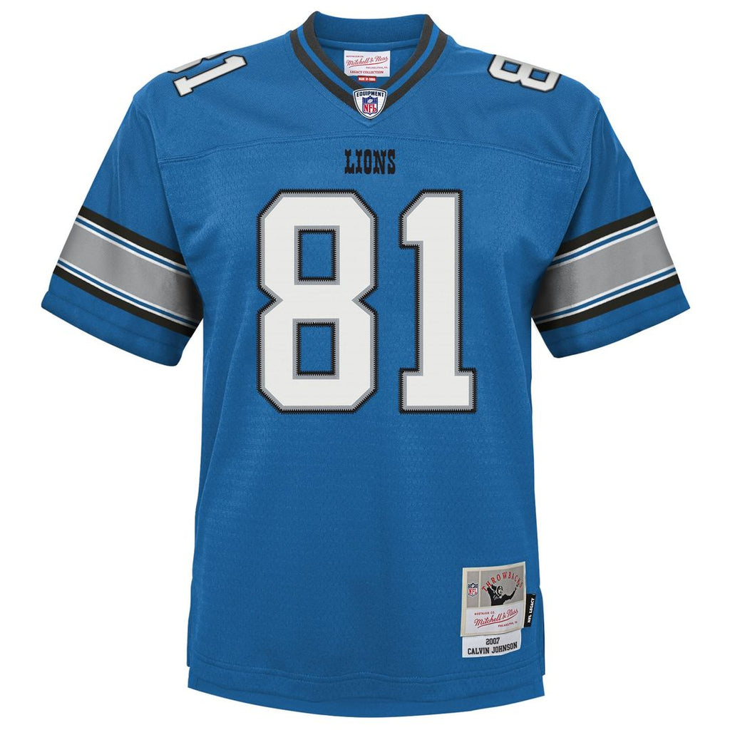 Calvin Johnson Detroit Lions Youth Legacy Replica Jersey - Blue