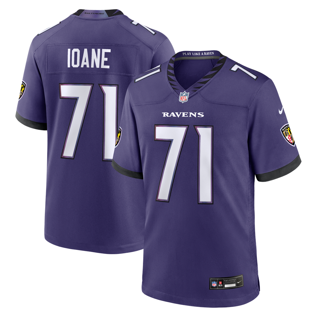 Olaivavega Ioane Baltimore Ravens Team Game Jersey - Purple