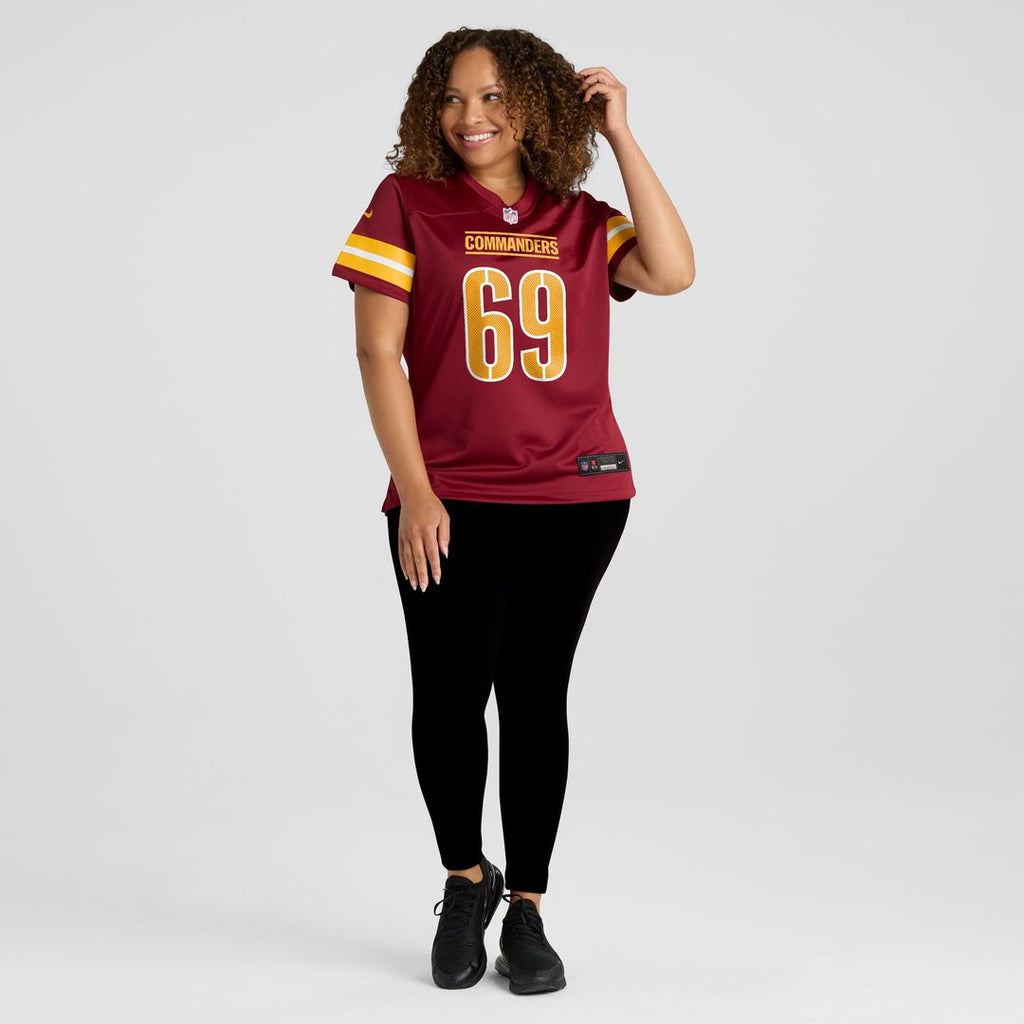 Tyler Ott Washington Commanders Women's Team Game Jersey - Burgundy
