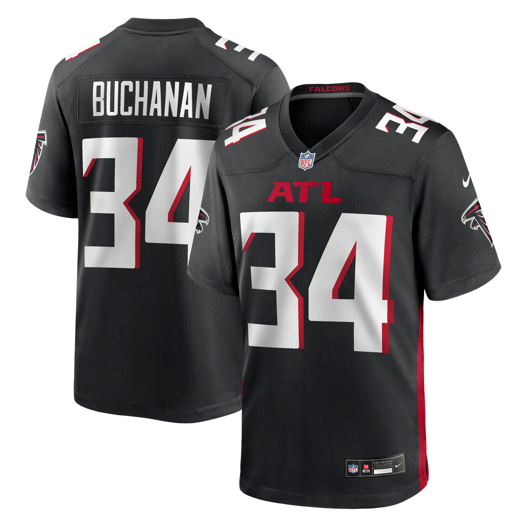 Ray Buchanan Atlanta Falcons Game Retired Player Jersey - Black