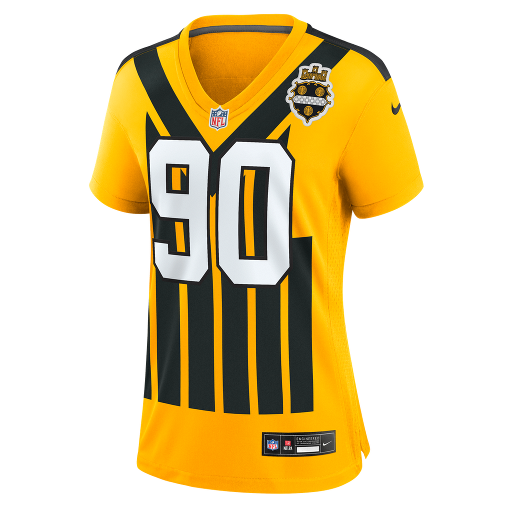 T.J. Watt Pittsburgh Steelers Women's Alternate 1933 Throwback Game Jersey - Gold