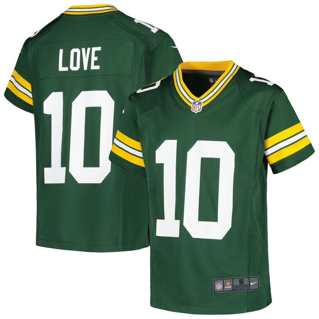 Jordan Love Green Bay Packers Youth Game Jersey - White