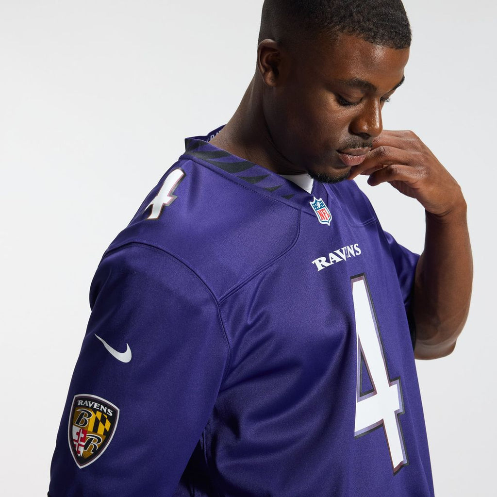 Zay Flowers Baltimore Ravens Team Game Jersey - Purple