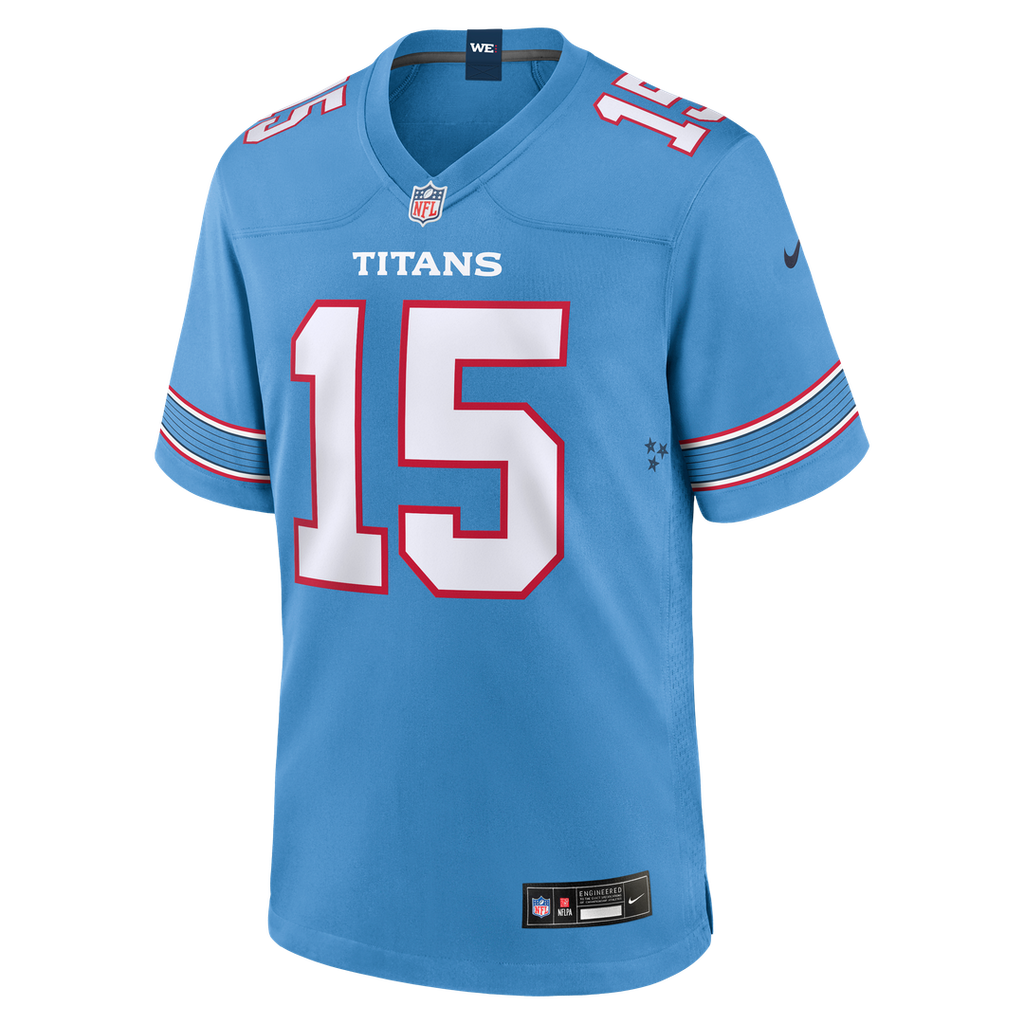 Keldric Faulk Tennessee Titans Team Game Jersey - Light Blue