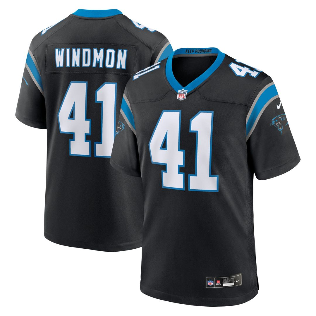 Jacoby Windmon Carolina Panthers Team Game Jersey - Black