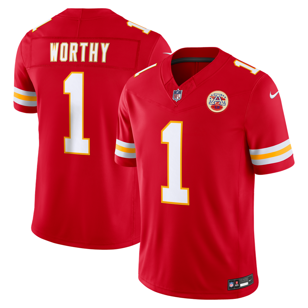 Xavier Worthy Kansas City Chiefs Team Vapor F.U.S.E. Stitched Limited Jersey - Red