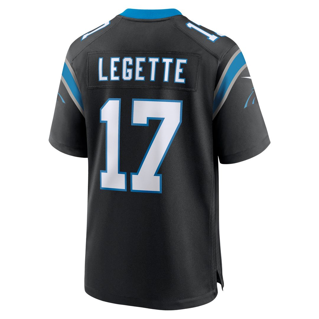 Xavier Legette Carolina Panthers Team Game Player Jersey - Black