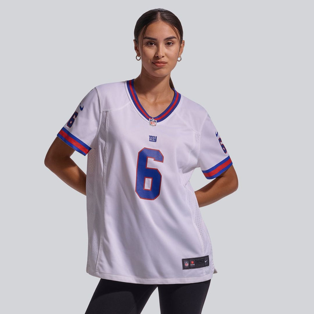 Jaxson Dart New York Giants Women's Alternate Vintage White Game Jersey - White