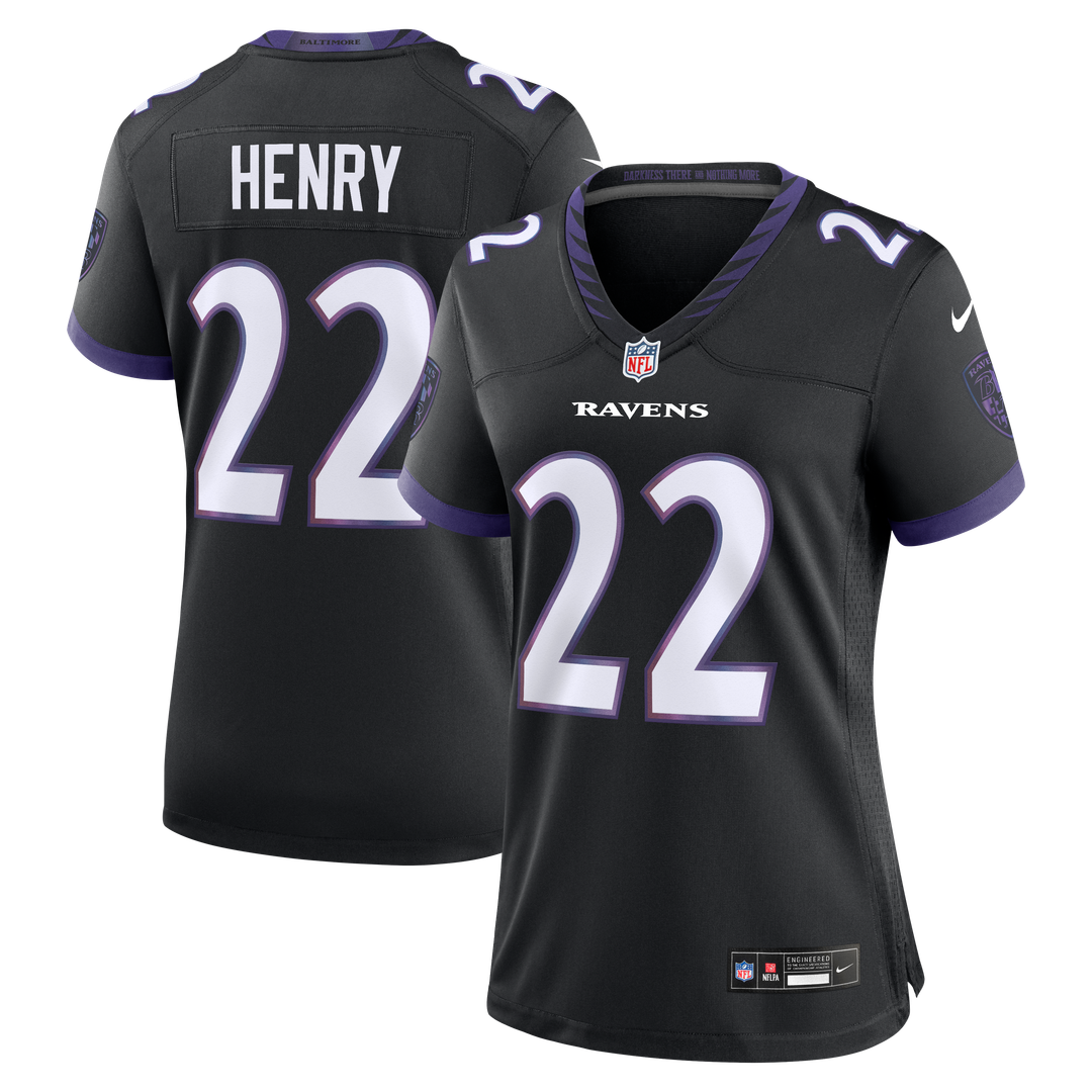 Derrick Henry Baltimore Ravens Women's Alternate Game Jersey - Black