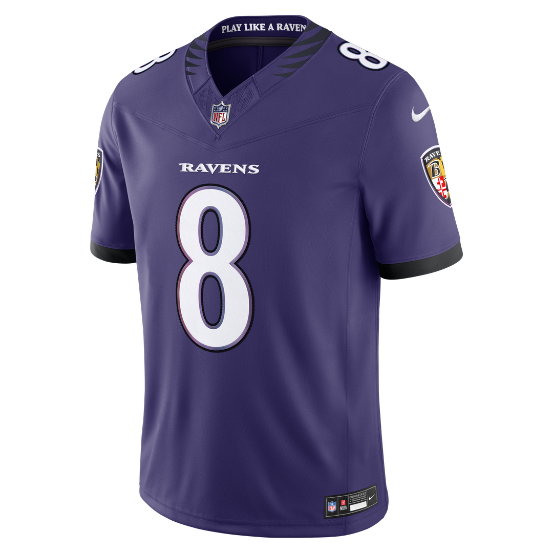 Lamar Jackson Baltimore Ravens Team Vapor F.U.S.E. Stitched Limited Jersey - Purple