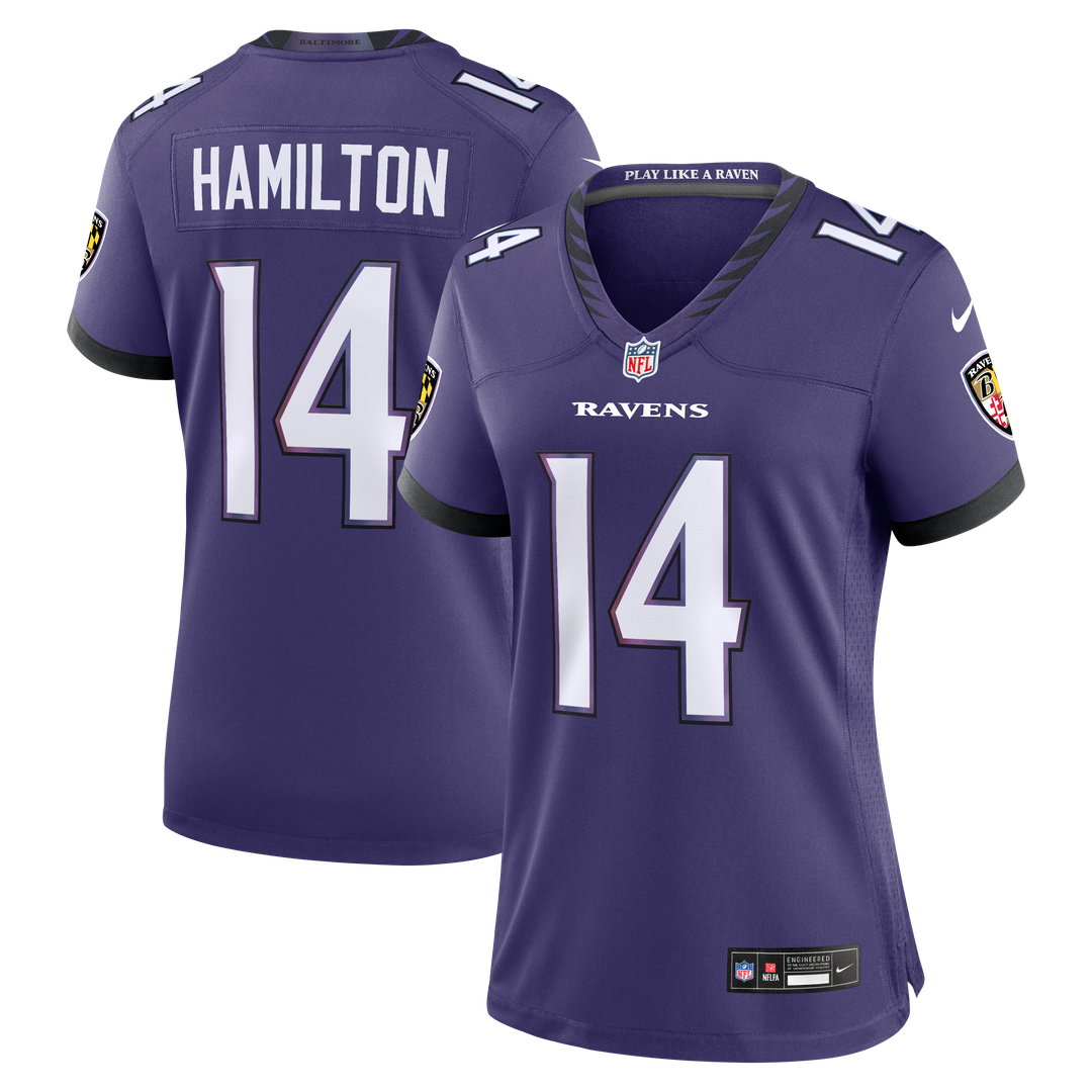 Kyle Hamilton Baltimore Ravens Women's Team Game Jersey - Purple