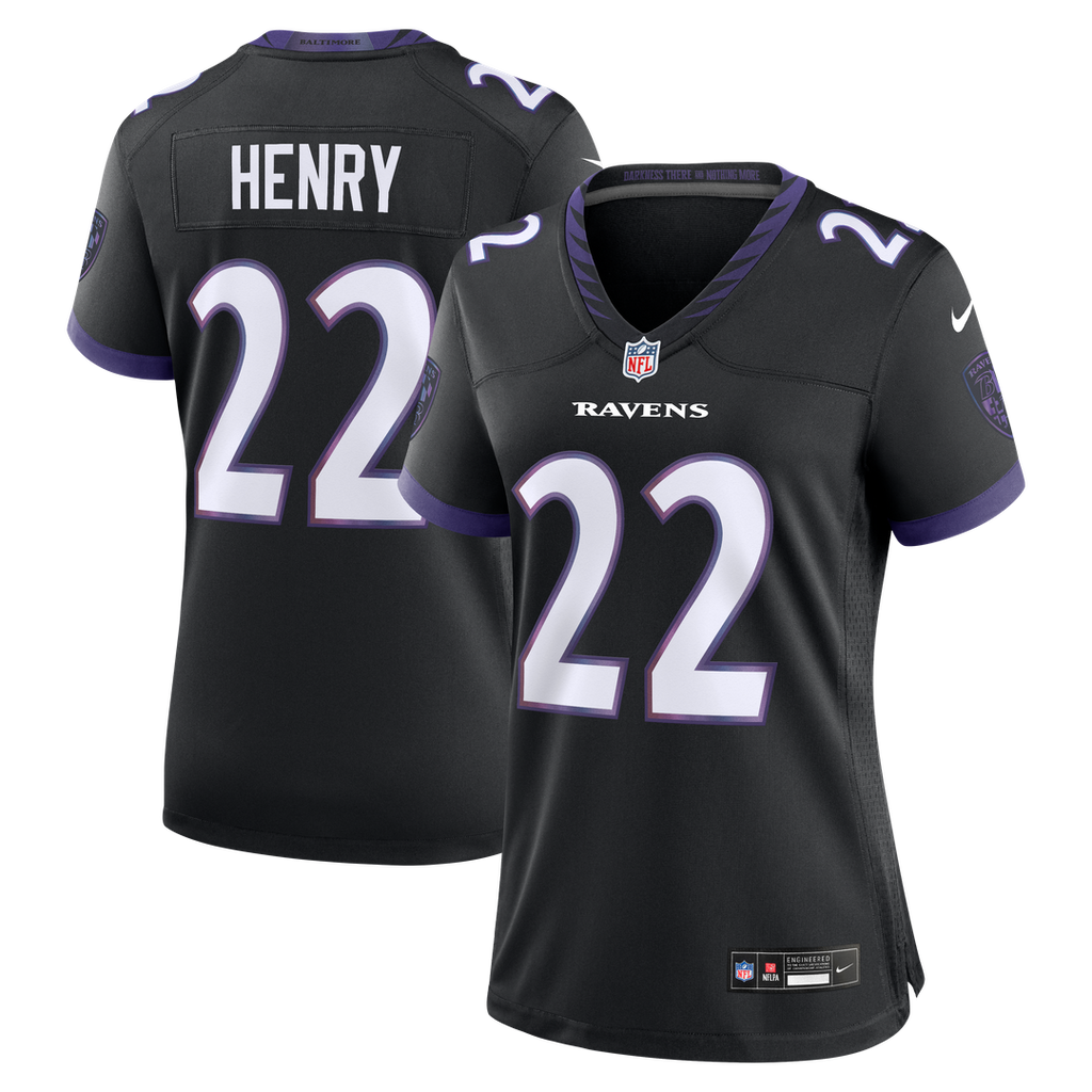 Derrick Henry Baltimore Ravens Women's Alternate Game Jersey - Black
