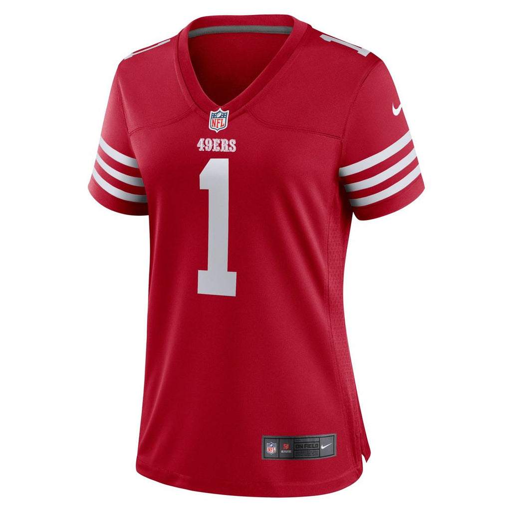 Number 1 Mom San Francisco 49ers Women's Game Jersey - Scarlet