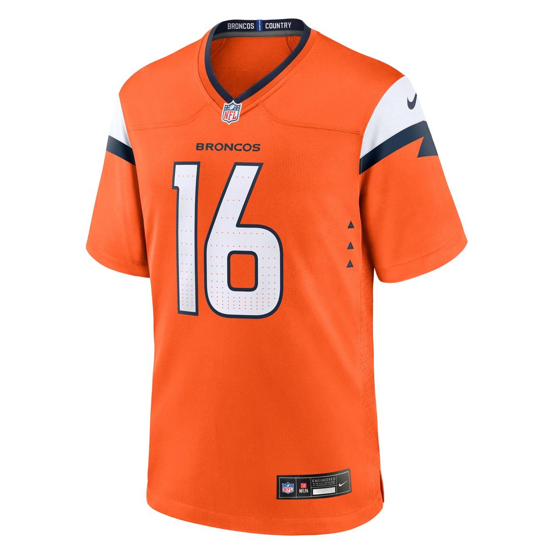 Jeremy Crawshaw Denver Broncos Team Game Jersey - Orange