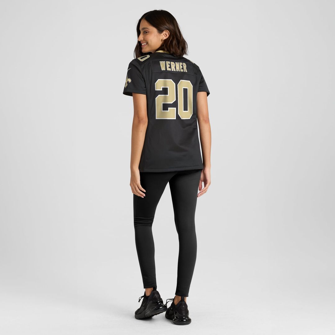 Pete Werner New Orleans Saints Women's Game Jersey - Black