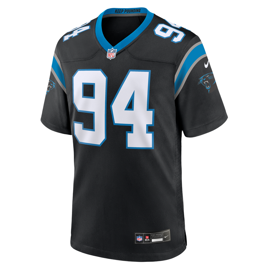 Aaron Hall Carolina Panthers Team Game Jersey - Black