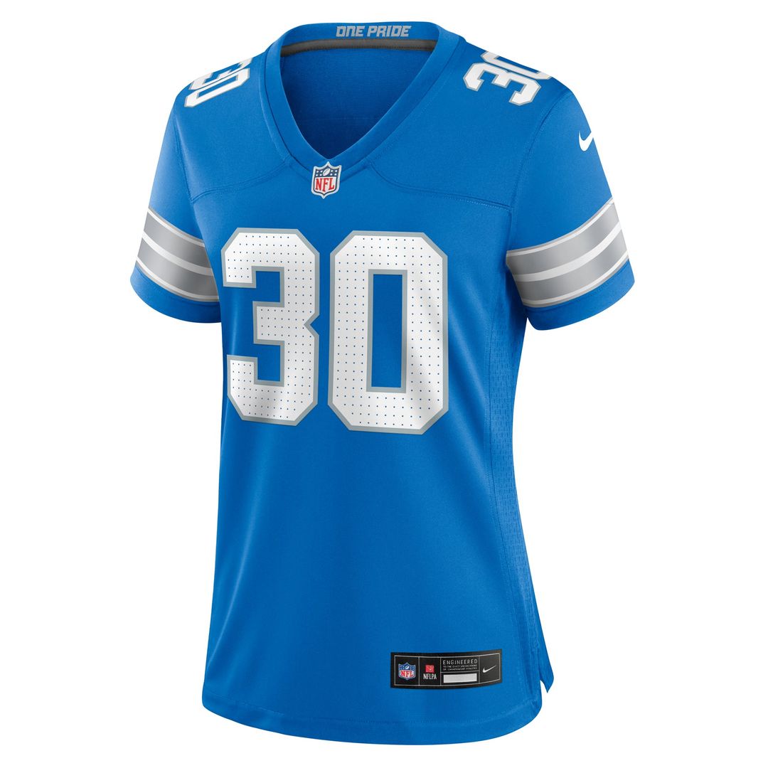 Khalil Dorsey Detroit Lions Women's Team Game Jersey - Blue