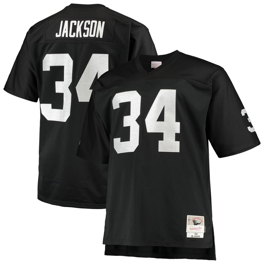Bo Jackson Las Vegas Raiders Big & Tall 1988 Retired Player Replica Jersey - Black