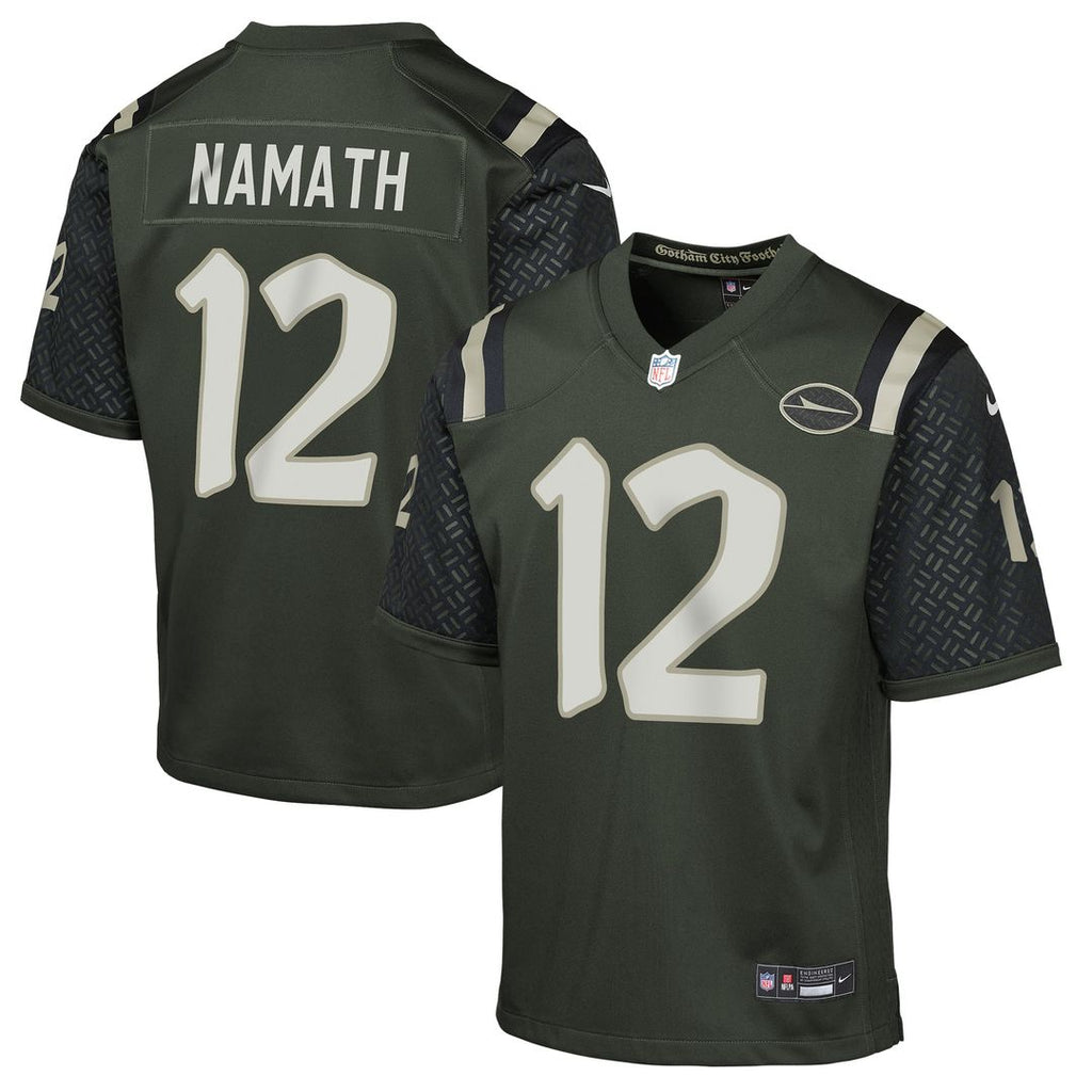 Joe Namath New York Jets Youth 2025 Rivalries Collection Retired Player Game Jersey - Gotham Green