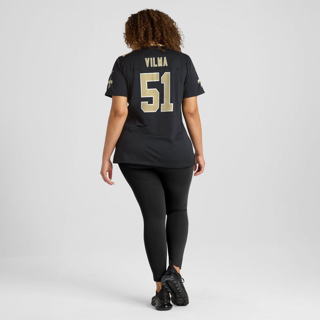 Jonathan Vilma New Orleans Saints Women's Game Retired Player Jersey - Black