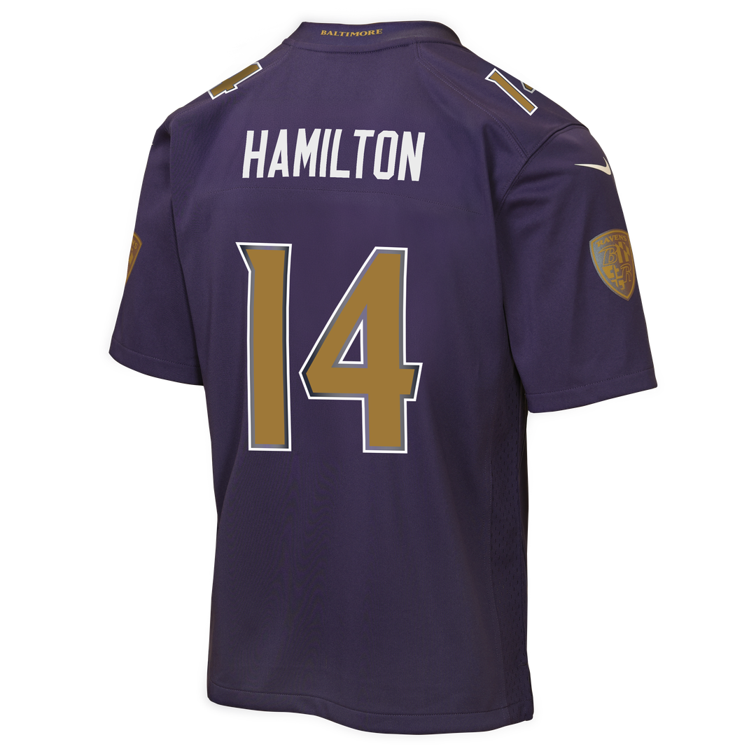 Kyle Hamilton Baltimore Ravens Youth Alternate 2 Game Jersey - Purple
