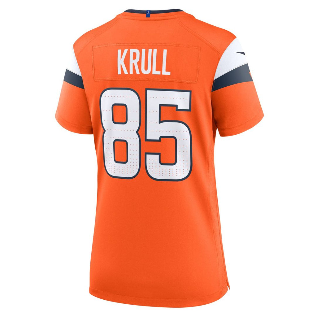 Lucas Krull Denver Broncos Women's Team Game Jersey - Orange