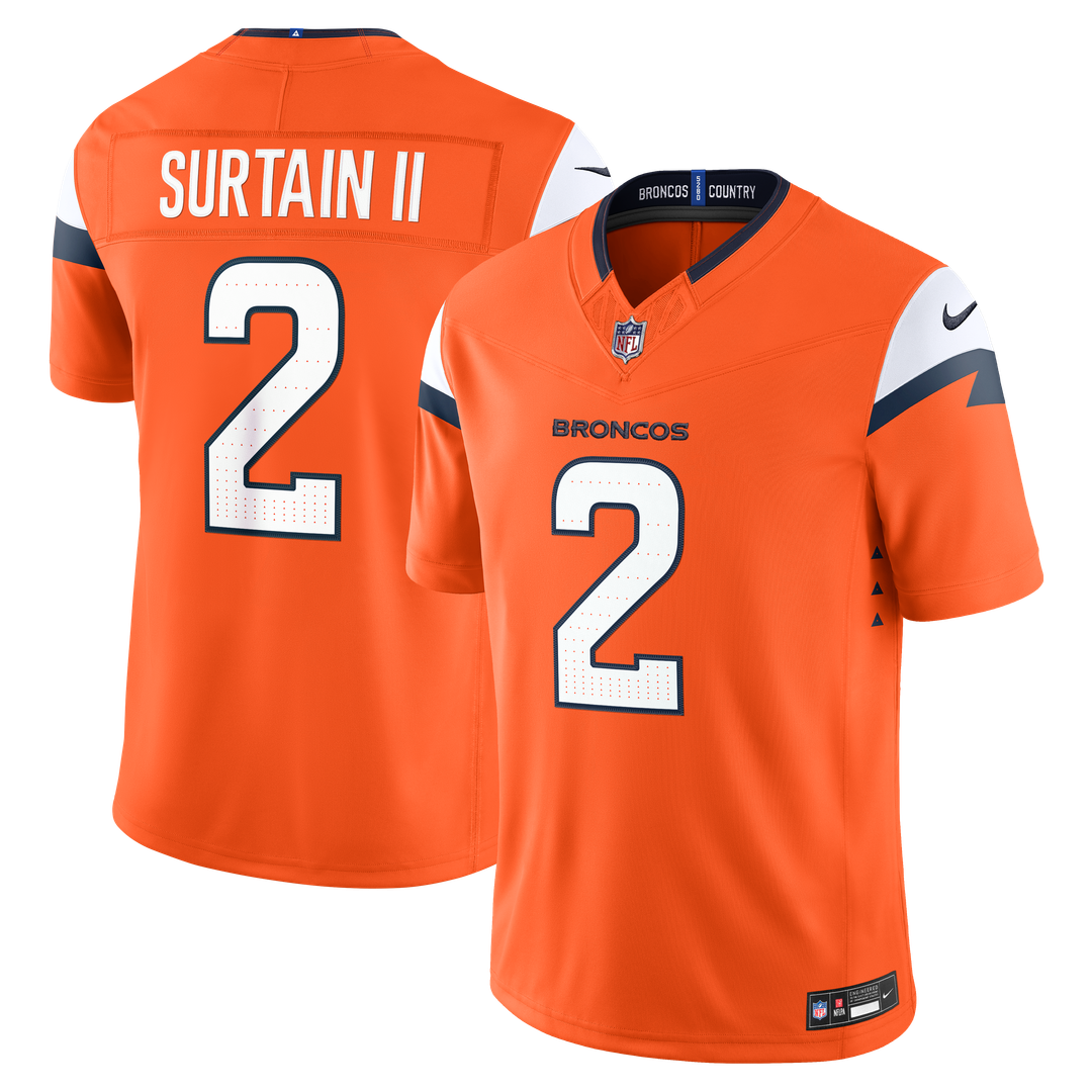 Patrick Surtain II Denver Broncos Alternate Vapor F.U.S.E. Stitched Limited Jersey - Navy