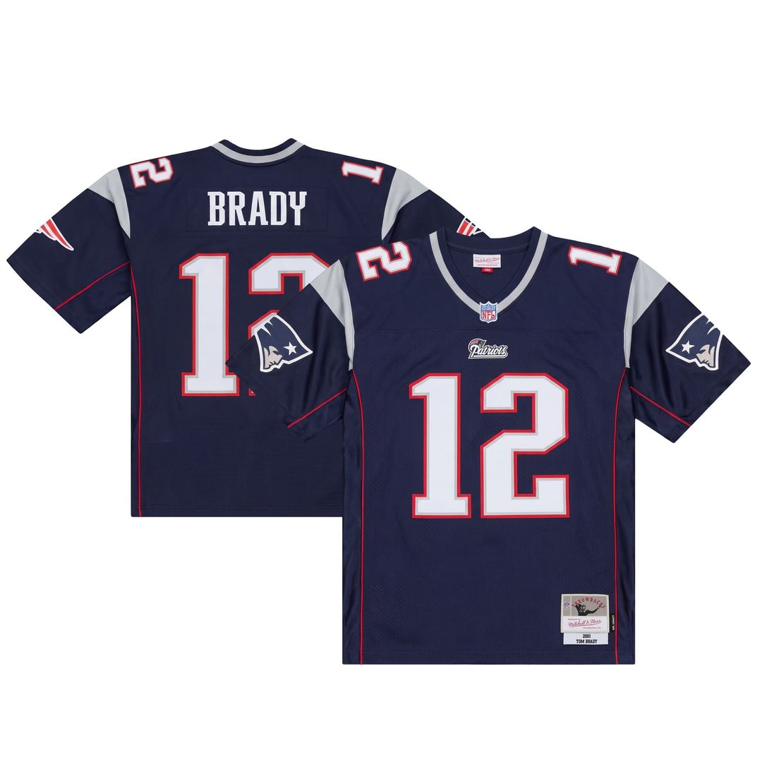 Tom Brady New England Patriots Big & Tall 2001 Legacy Retired Player Jersey - Navy