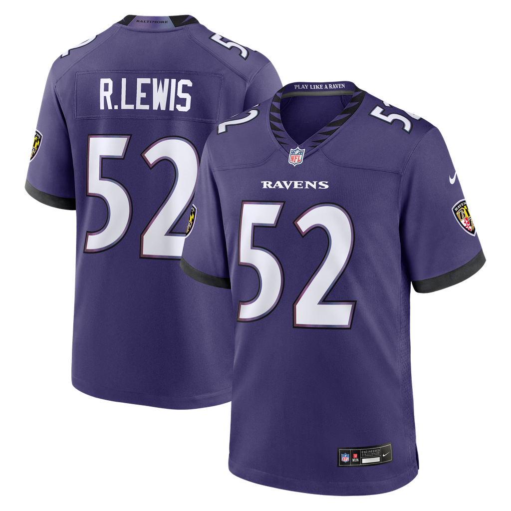 Ray Lewis Baltimore Ravens Team Retired Player Game Jersey - Purple