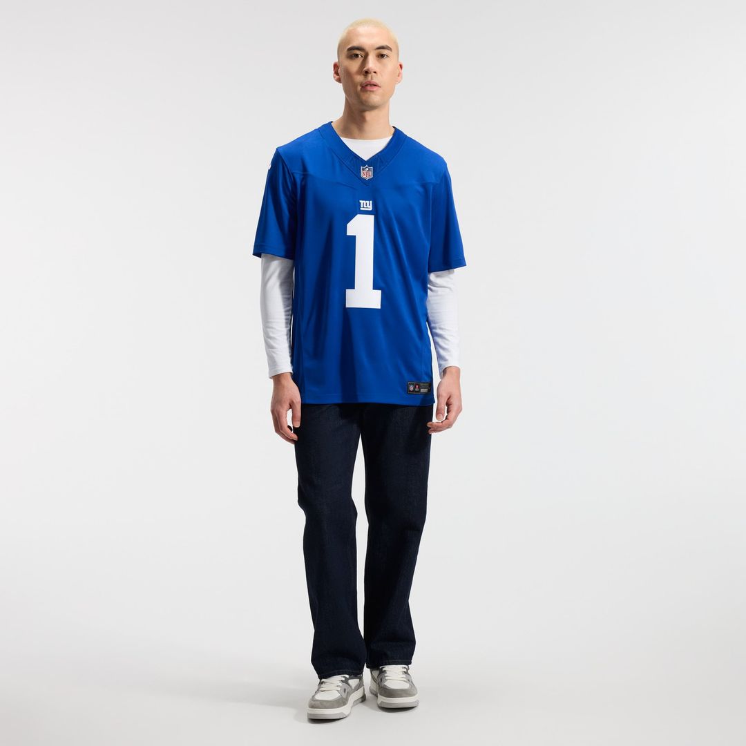 Malik Nabers New York Giants Team Vapor F.U.S.E. Stitched Limited Jersey - Royal