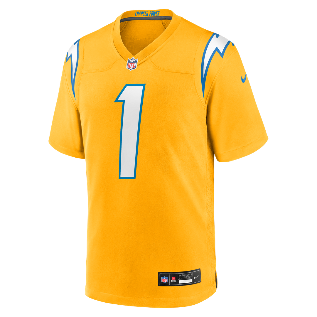 Quentin Johnston Los Angeles Chargers Alternate Charger Power Game Player Jersey - Gold