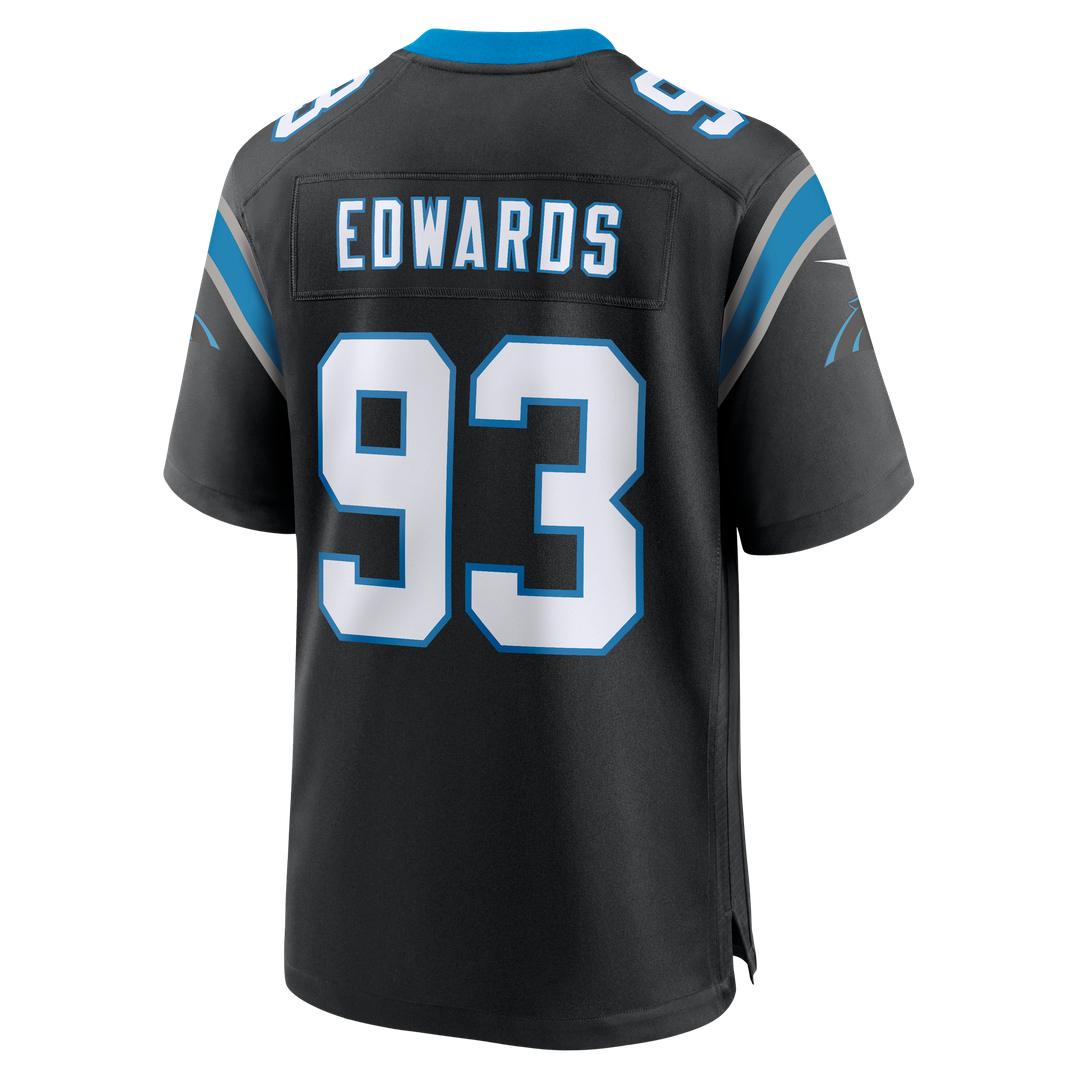 TeRah Edwards Carolina Panthers Team Game Jersey - Black