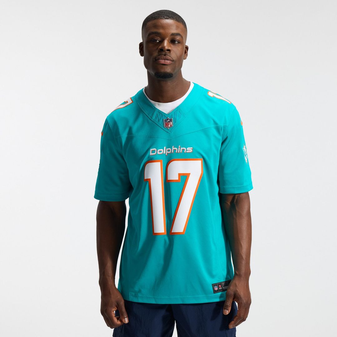 Jaylen Waddle Miami Dolphins Team Vapor F.U.S.E. Stitched Limited Jersey - Aqua