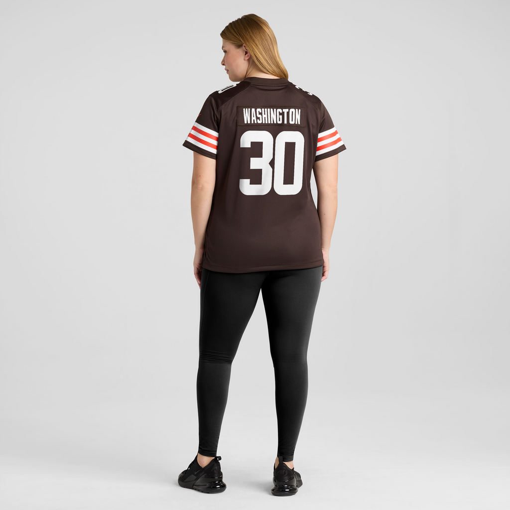 Zion Washington Cleveland Browns Women's Team Game Jersey - Brown