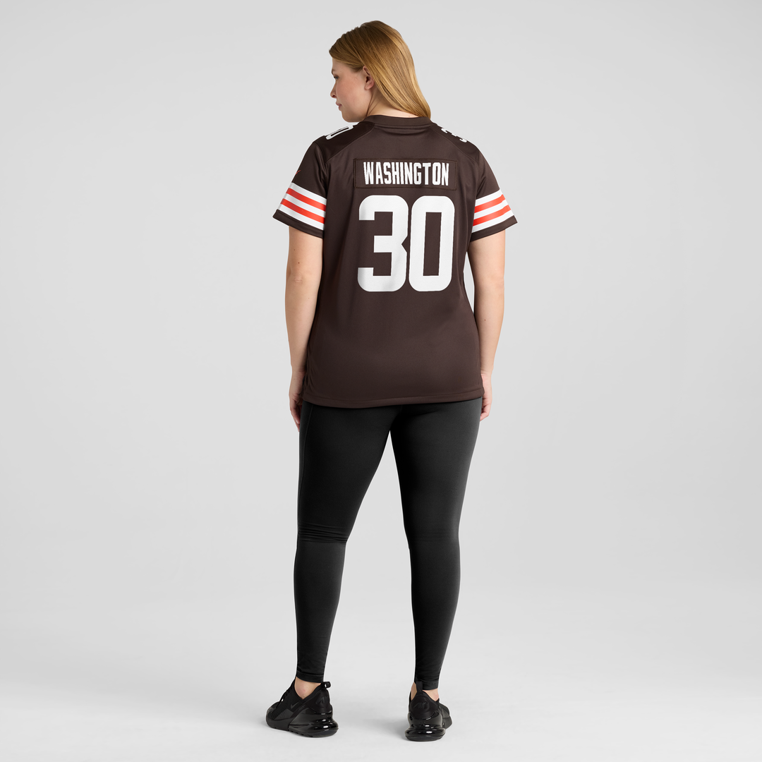 Zion Washington Cleveland Browns Women's Team Game Jersey - Brown
